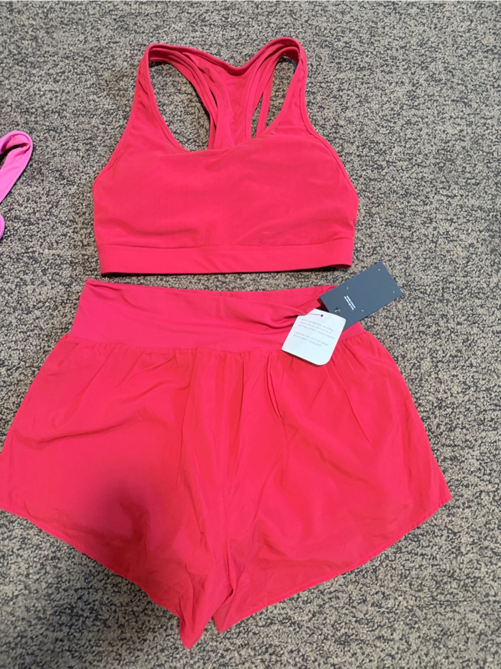 Fabletics Hot Pink Sports Bra and Brief Set